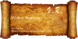 Vidra Regina névjegykártya
