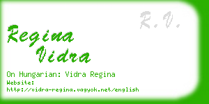 regina vidra business card